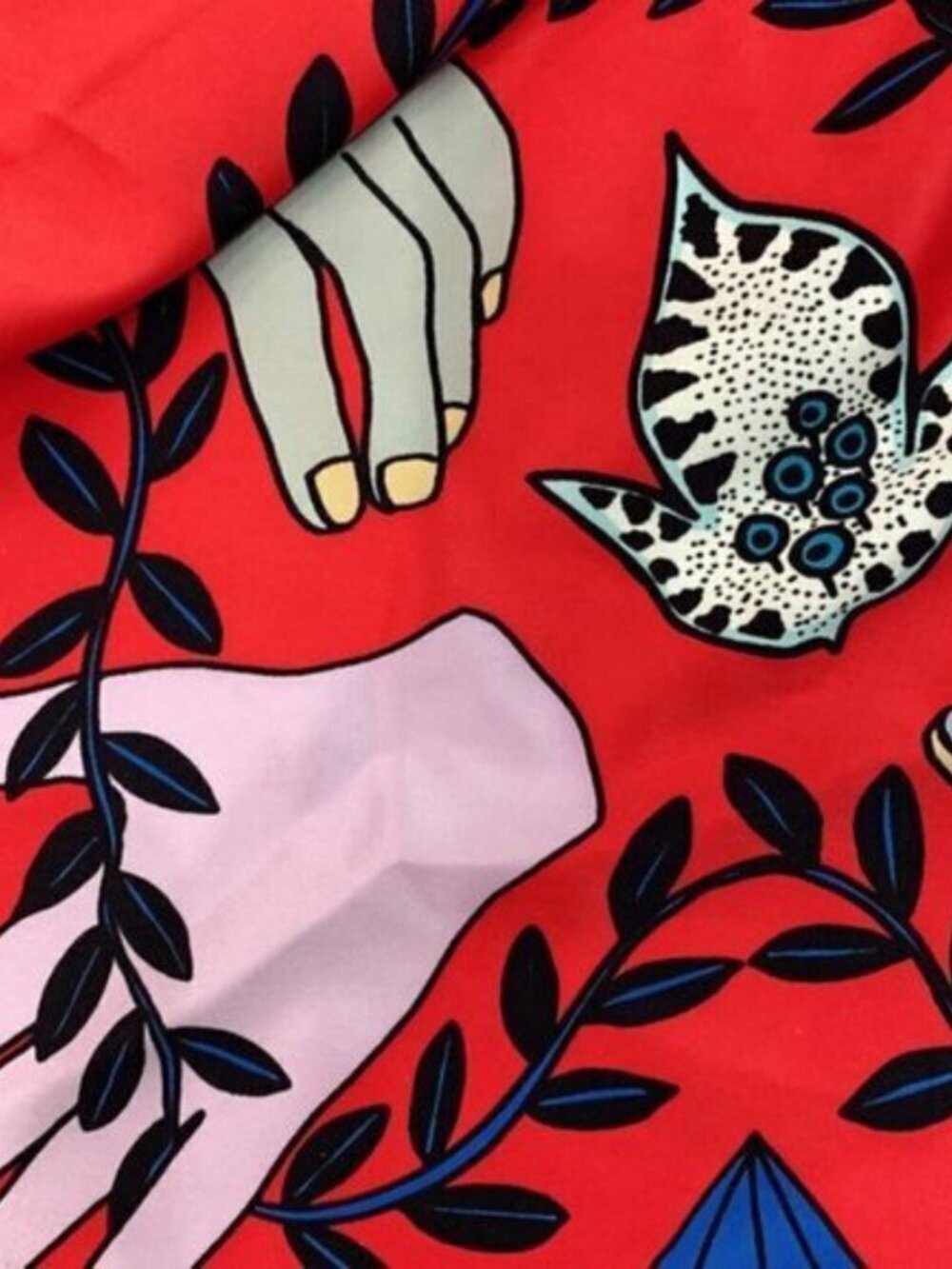 Bimba y Lola Alchemy Hands Scarf Anthropologie Rare Oversized Statement Multicol - Picture 4 of 11